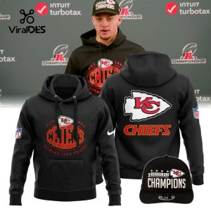 Patrick Mahomes X Kansas City Chiefs 2023 AFC Champions Black Hoodie, Jogger, Cap Limited