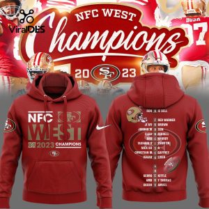 2023 San Francisco 49ers Champions NFC Division Red Hoodie, Jogger, Cap