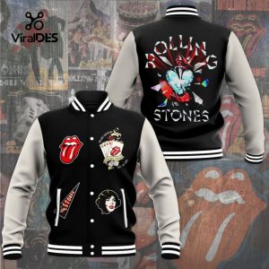 The Rolling Stones Special Design Black Baseball Jacket, Sport Jacket