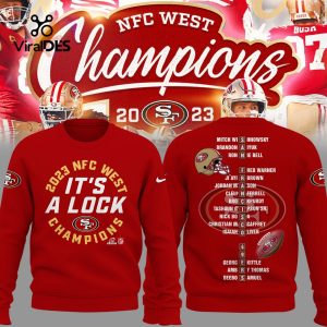 2023 San Francisco 49ers It’s A Lock NFC Champions Red Sweatshirt, Jogger, Cap