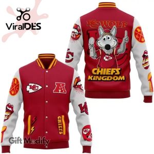 Kansas City Chiefs Super Bowl Champion Wolf Chiefs Kingdom Red Baseball Jacket
