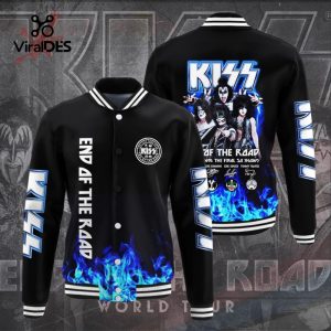 Kiss Band Of The Road World Tour Special Light Black Baseball Jacket, Sport Jacket