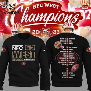 San Francisco 49ers Champions NFC West Division 2023 Black Sweatshirt, Jogger, Cap