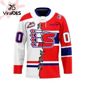 Custom Spokane Chiefs Mix Home And Away Hockey Jersey Personalized Letters Number