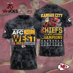 AFC West 2023 Champions Kansas City Chiefs Super Stars Black Hoodie 3D Limited Edition