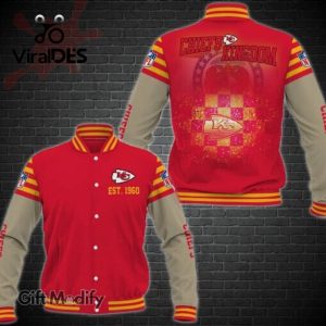 Kansas City Chiefs Kingdom Super Bowl Champions Red Baseball Jacket Limited