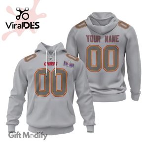 Personalized Kansas City Chiefs Super Bowl LVIII Champion Grey Design Hoodie 3D