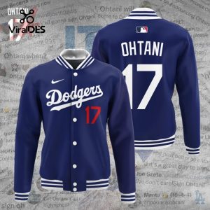 Shohei Ohtani x Los Angeles Dodgers Navy Baseball Jacket, Sport Jacket