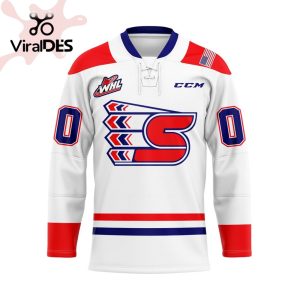 Custom Spokane Chiefs Away Hockey Jersey Personalized Letters Number