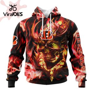 Personalized NFL Cincinnati Bengals Limited Skull Art Design Hoodie 3D