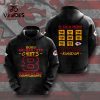 Chiefs Kingdom 2023 AFC Champions Kansas City Chiefs Red Hoodie 3D Limited