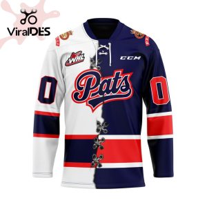 Custom Regina Pats Mix Home And Away Hockey Jersey Personalized Letters Number