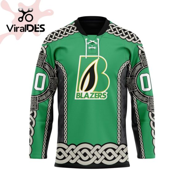 Custom Kamloops Blazers St Patrick Day Custom Name Custom Number Team Hockey Jersey