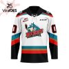 Custom Kelowna Rockets Home Hockey Jersey Personalized Letters Number