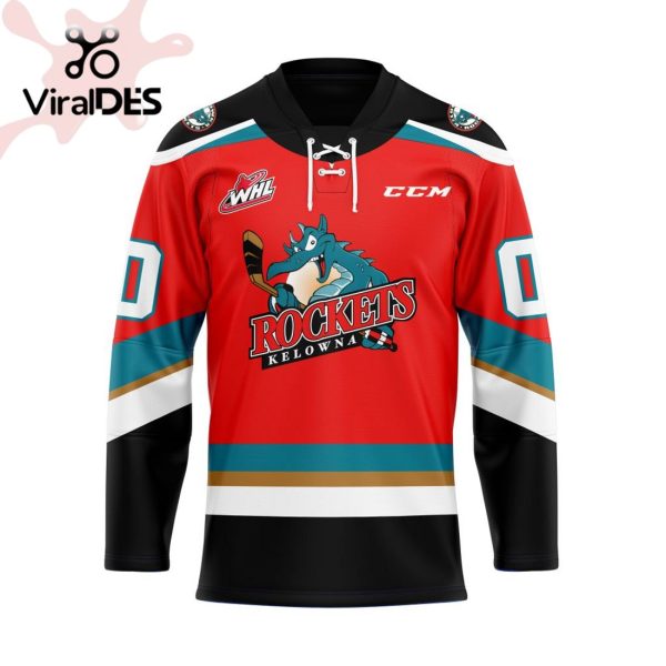 Custom Kelowna Rockets Home Hockey Jersey Personalized Letters Number