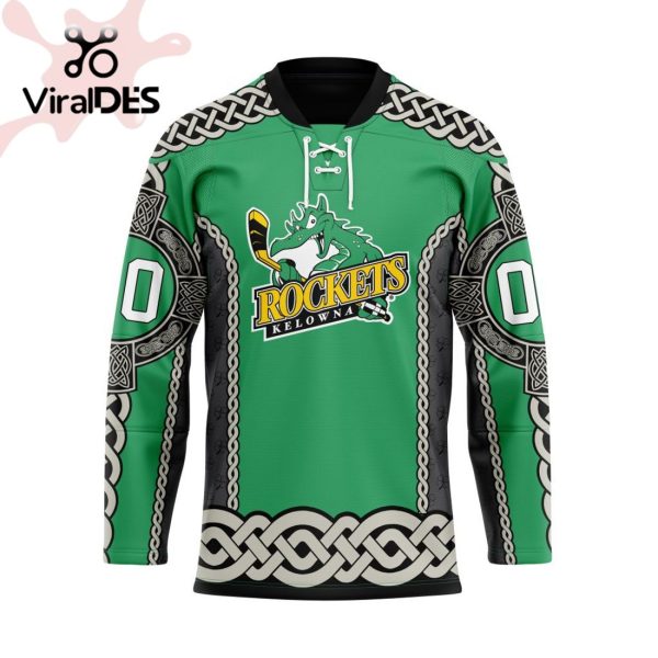 Custom Kelowna Rockets St Patrick Day Custom Name Custom Number Team Hockey Jersey