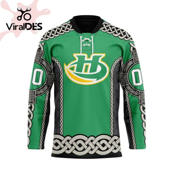 Custom Lethbridge Hurricanes St Patrick Day Custom Name Custom Number Team Hockey Jersey