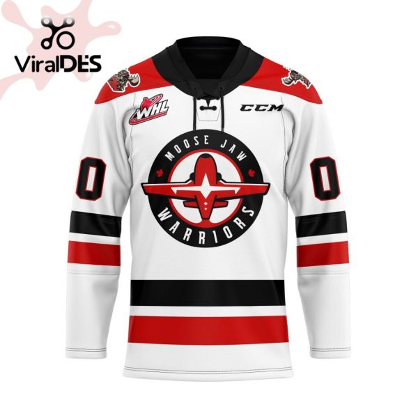 Custom Moose Jaw Warriors Away Hockey Jersey Personalized Letters Number