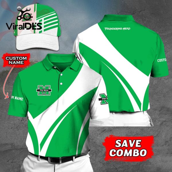 Custom Name Marshall Thundering Herd Polo, Cap Limited Edition