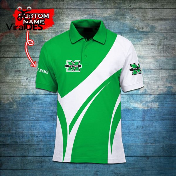 Custom Name Marshall Thundering Herd Polo, Cap Limited Edition