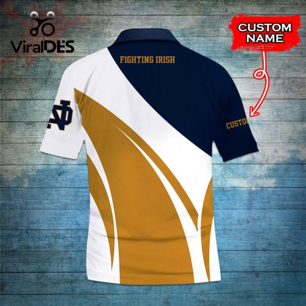 Custom Name Notre Dame Fighting Irish Polo, Cap Limited Edition
