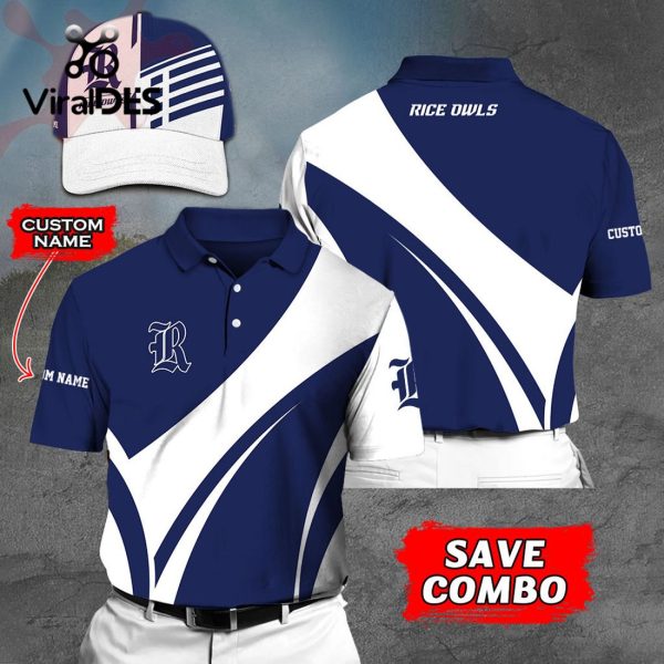 Custom Name Rice Owls Polo, Cap Limited Edition