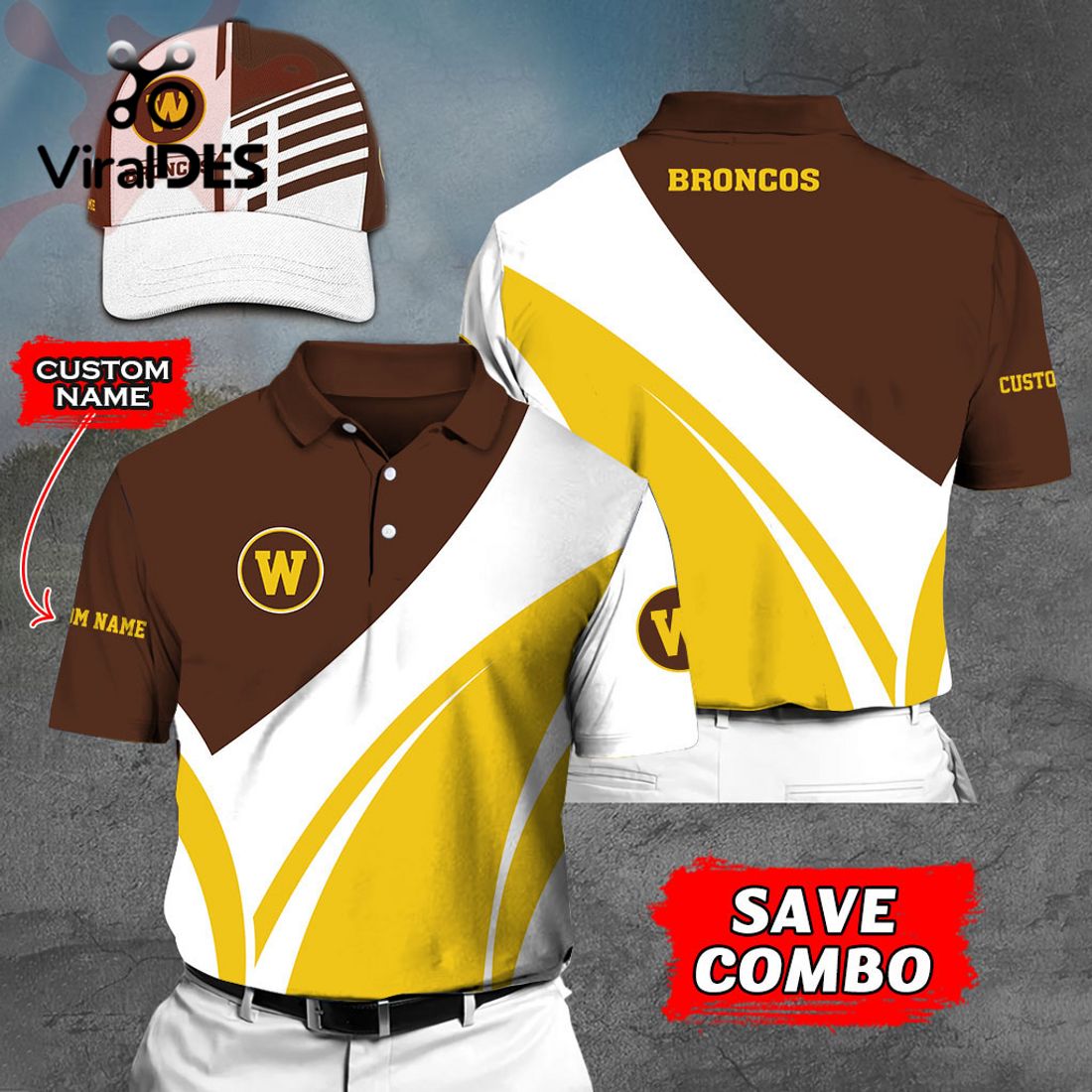 Custom Name Western Michigan Broncos Polo, Cap Limited Edition Custom Name Western Michigan Broncos Polo, Cap Limited Edition