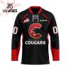 Custom Prince George Cougars Away Hockey Jersey Personalized Letters Number