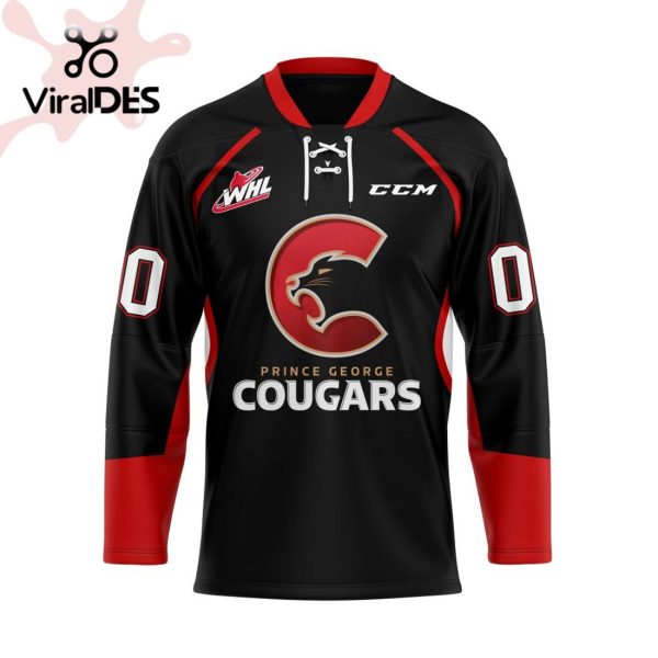 Custom Prince George Cougars Home Hockey Jersey Personalized Letters Number