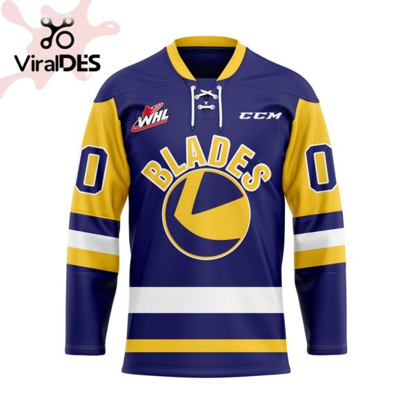 Custom Saskatoon Blades Home Hockey Jersey Personalized Letters Number