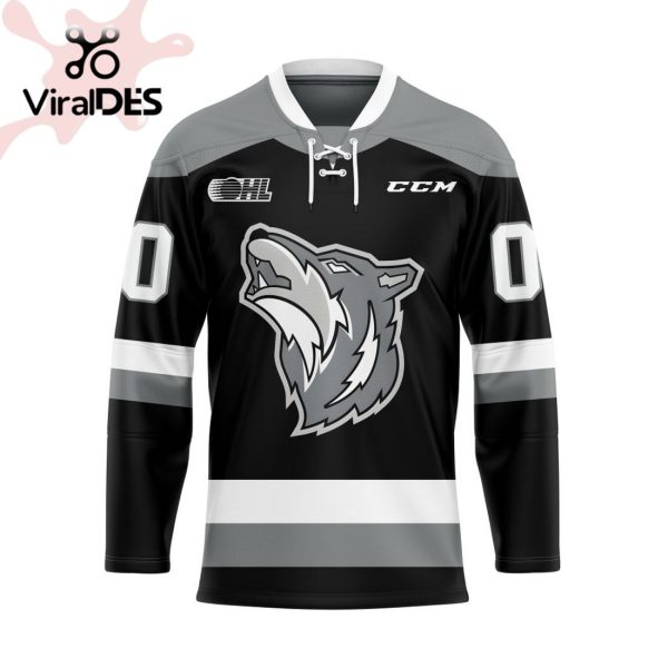 Custom Sudbury Wolves Alternate Hockey Jersey Personalized Letters Number