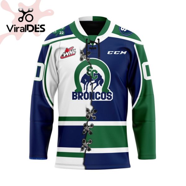 Custom Swift Current Broncos Mix Home And Away Hockey Jersey Personalized Letters Number