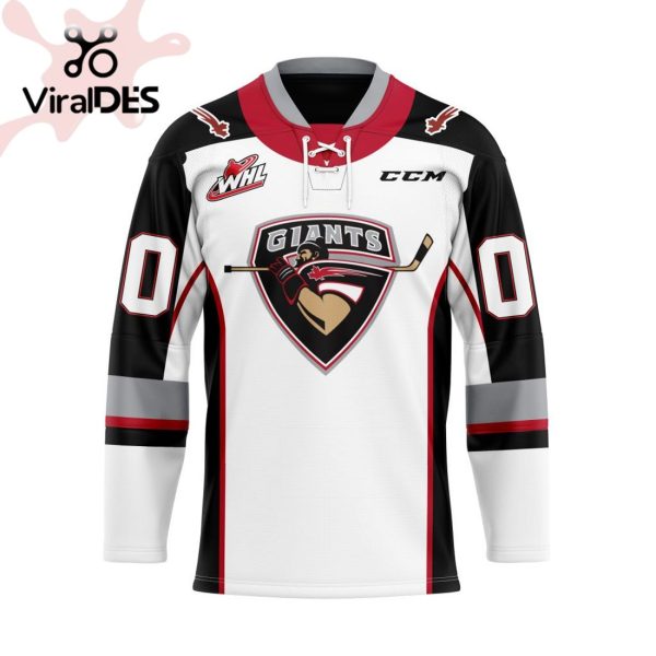 Custom Vancouver Giants Away Hockey Jersey Personalized Letters Number