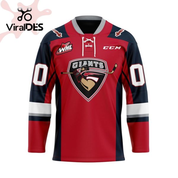 Custom Vancouver Giants Home Hockey Jersey Personalized Letters Number