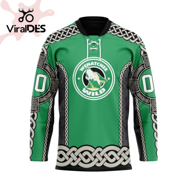 Custom Wenatchee Wild St Patrick Day Custom Name Custom Number Team Hockey Jersey