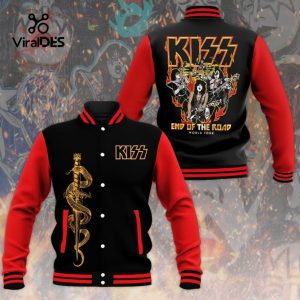 Kiss Band End Of The Road World Tour Black Baseball Jacket, Sport Jacket Limited