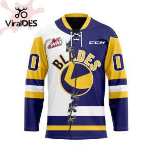 Custom Saskatoon Blades Mix Home And Away Hockey Jersey Personalized Letters Number