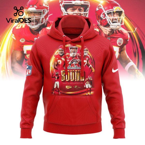 Kansas City Chiefs 2023 NFL Playoff Champions Red Hoodie, Jogger, Cap