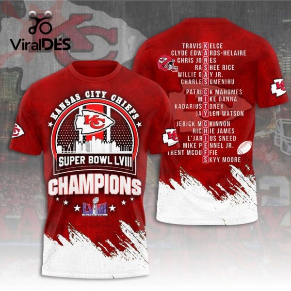 Kansas City Chiefs Football Champions Special Red Paint Design Hoodie 3D Limited