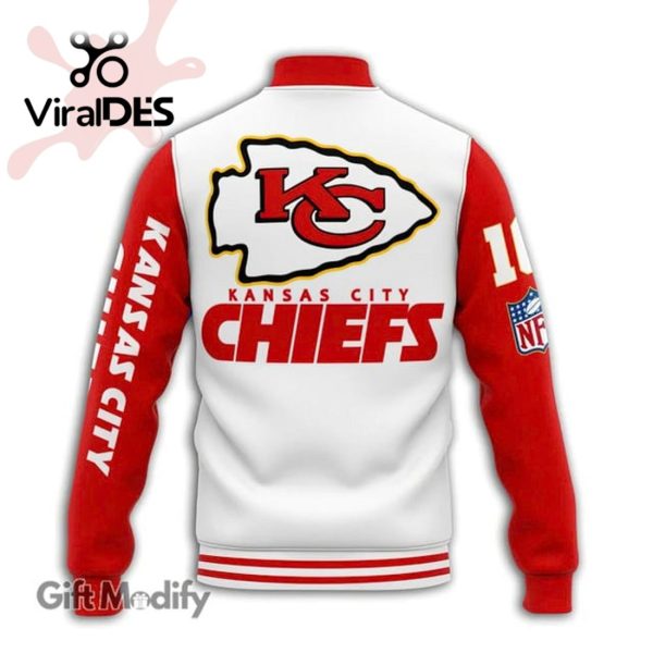 Kansas City Chiefs Football Custom Super Bowl Champion White Baseball Jacket