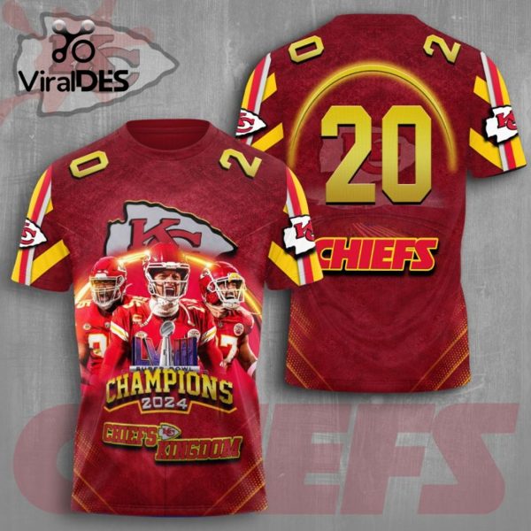 Kansas City Chiefs LVIII Super Bowl Champions 2024 Luxury Design Red Hoodie 3D