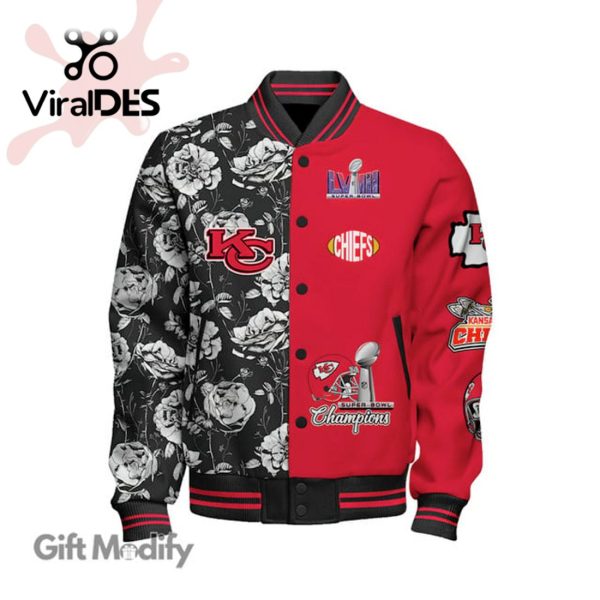 Kansas City Chiefs LVIII Super Bowl Champions Mix Baseball Jacket All Over Printed