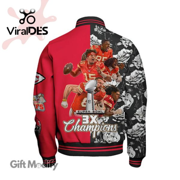 Kansas City Chiefs LVIII Super Bowl Champions Mix Baseball Jacket All Over Printed