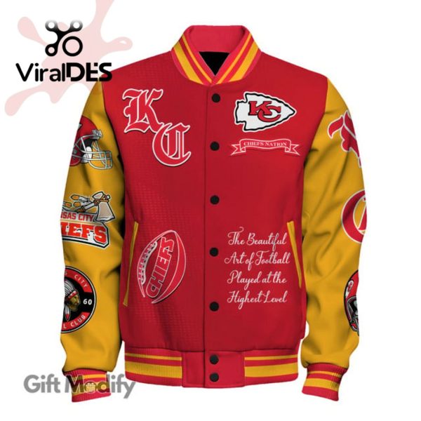 Kansas City Chiefs National Football Red Design Baseball Jacket All Over Printed