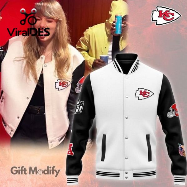 Kansas City Chiefs New Champion Classic White Baseball Jacket Limited Edition