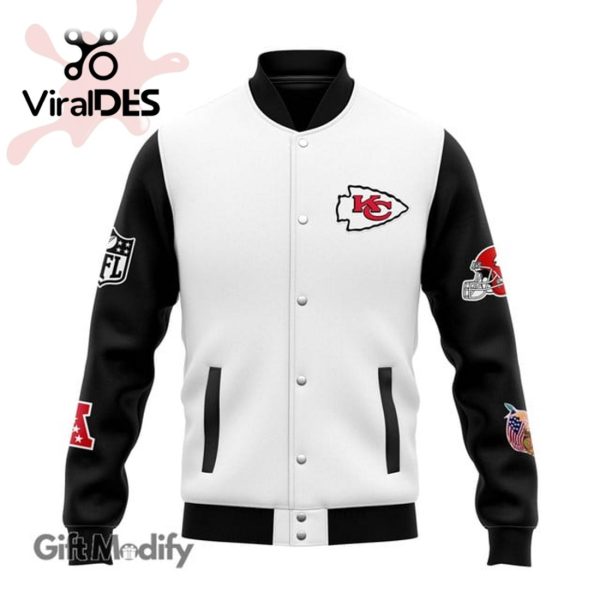 Kansas City Chiefs New Champion Classic White Baseball Jacket Limited Edition