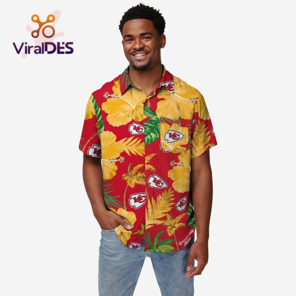 Kansas City Chiefs Team Color Hibiscus Hawaii Shirt Limited Edition