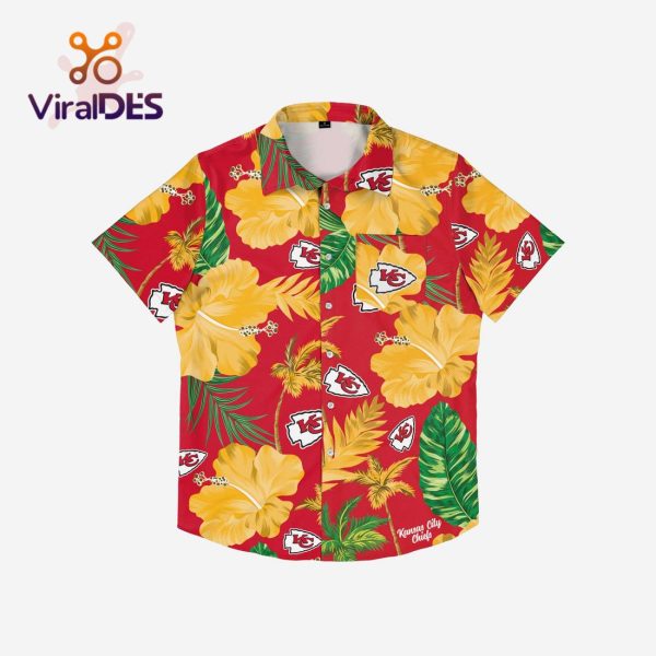 Kansas City Chiefs Team Color Hibiscus Hawaii Shirt Limited Edition