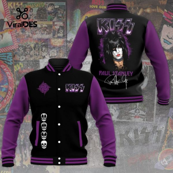 Kiss Band Paul Stanley Signatures Black Baseball Jacket, Sport Jacket