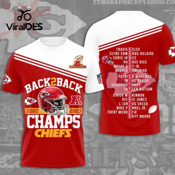 Limited Back 2 Back 2022 2023 Kansas City Chiefs Champions Luxury Hoodie 3D